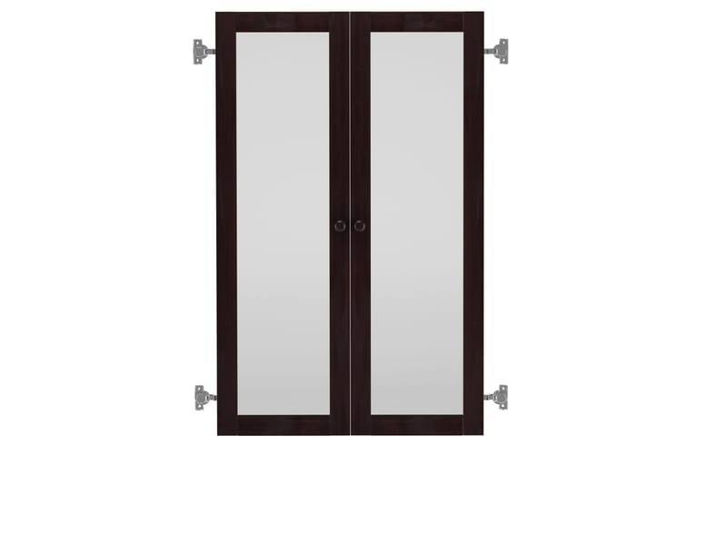 Anita Luckor i glas tillbehör till bokhylla 32x101 cm - Havanna/lack - Förvaring - Garderober & garderobssystem - Garderobsdörr - Vikdörr garderob