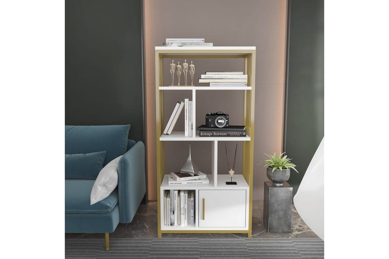 Arven Bokhylla 60 cm - Guld/Vit - Förvaring - Hylla - Bokhylla
