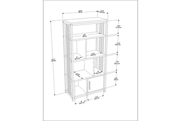 Arven Bokhylla 60 cm - Svart/Vit - Förvaring - Hylla - Bokhylla