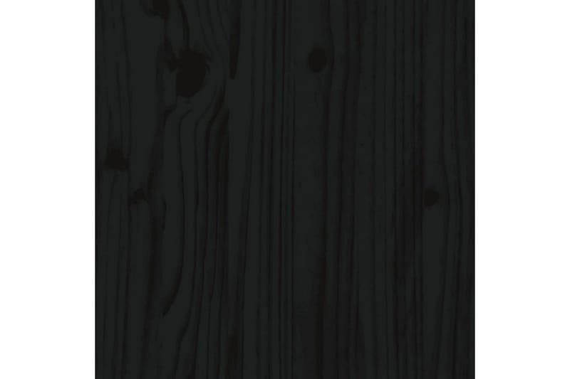 beBasic Bokhylla/rumsavdelare svart 80x25x70 cm massiv furu - Black - Bokhylla