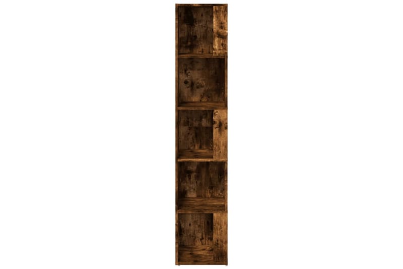 beBasic Hörnhylla rökfärgad ek 33x33x164,5 cm konstruerat trä - Brown - Hörnhylla