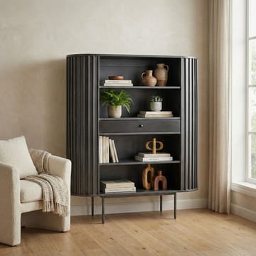 Belilo Bokhylla 105 cm Ribbdesign - svart - Förvaring - Hylla - Bokhylla