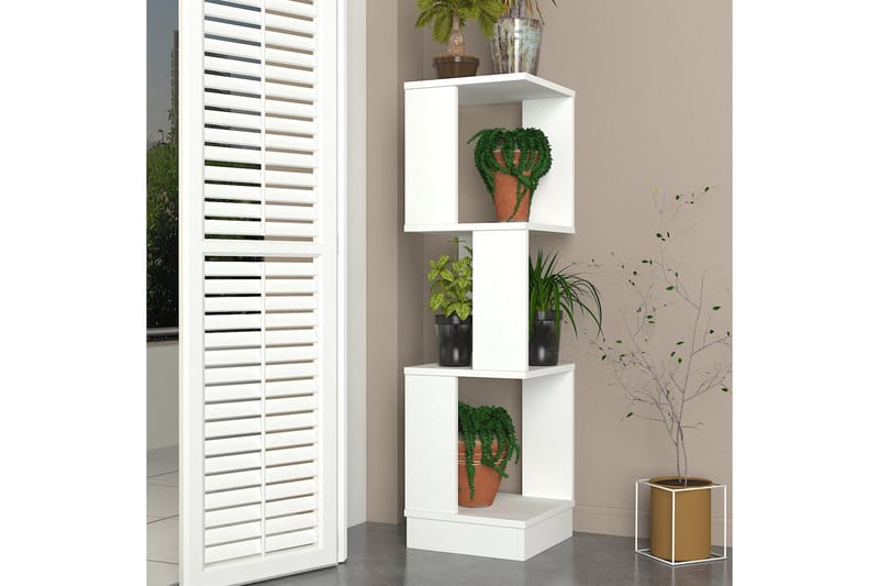 Växtbord Wolverham 35 cm - Vit - Förvaring - Hylla - Blomhylla & blomstativ