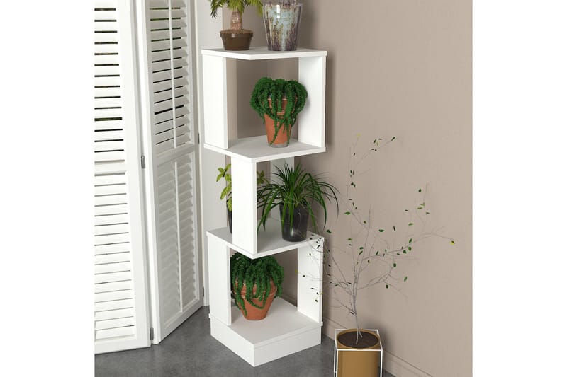 Växtbord Wolverham 35 cm - Vit - Förvaring - Hylla - Blomhylla & blomstativ