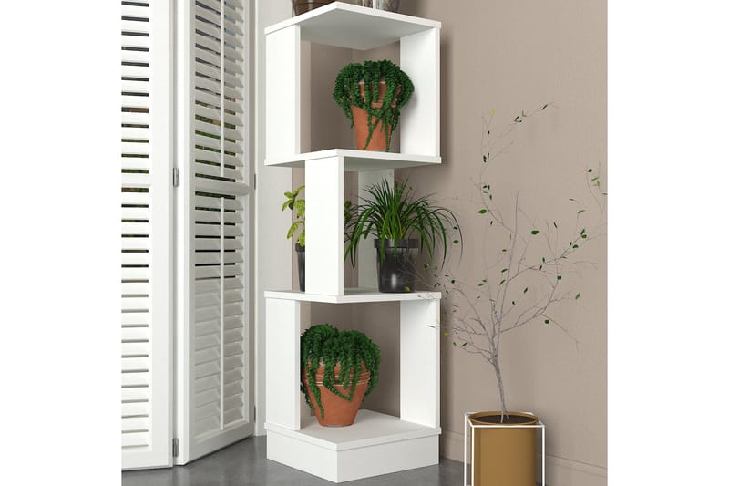 Växtbord Wolverham 35 cm - Vit - Förvaring - Hylla - Blomhylla & blomstativ