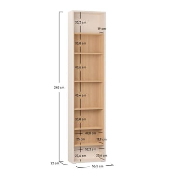 Bokhylla 4 You Fresh 4 Dörrar Sida av Garderob - 240,6 cm - Förvaring - Hylla - Bokhylla