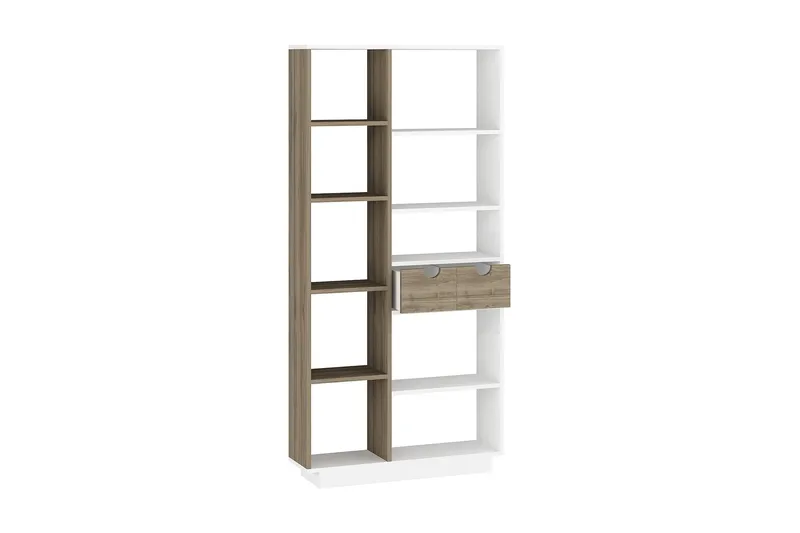 Ackerman Bokhylla 80 cm - Vit|Valnöt - Förvaring - Hylla - Bokhylla