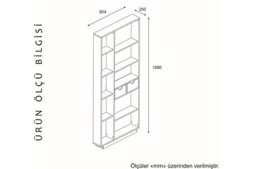 Ackerman Bokhylla 80 cm - Vit|Valnöt - Förvaring - Hylla - Bokhylla