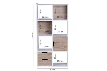 Ajan Bokhylla - Vit - Förvaring - Hylla - Bokhylla