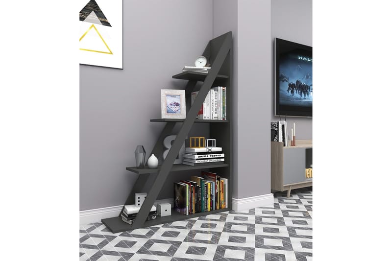 Ampelio Bokhylla 30x100 cm - Antracit - Förvaring - Hylla - Bokhylla