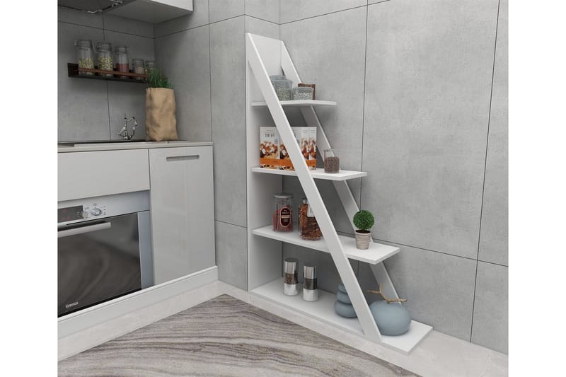 Ampelio Bokhylla 30x100 cm - Vit - Förvaring - Hylla - Bokhylla