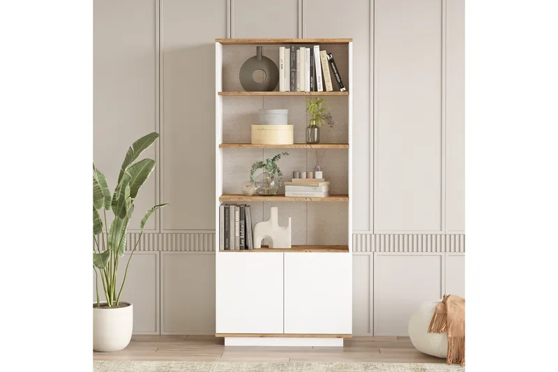 Anari Bokhylla 77,5 cm - Brun/Vit - Förvaring - Hylla - Bokhylla