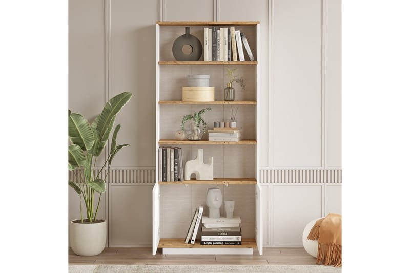 Anari Bokhylla 77,5 cm - Brun/Vit - Förvaring - Hylla - Bokhylla