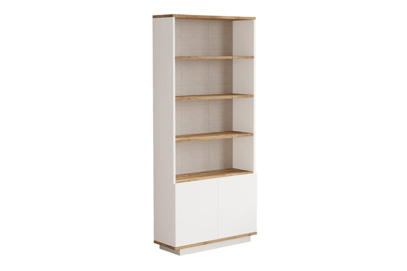 Anari Bokhylla 77,5 cm i Ek - Vit - Förvaring - Hylla - Bokhylla