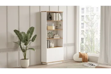 Anari Bokhylla 77,5 cm i Ek - Vit - Förvaring - Hylla - Bokhylla