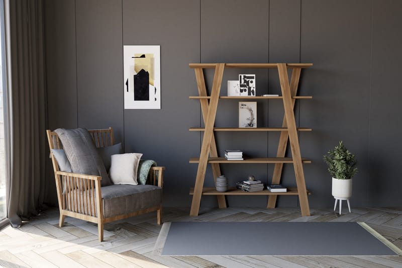 Andifli Bokhylla 120x150 cm - Brun - Förvaring - Hylla - Bokhylla