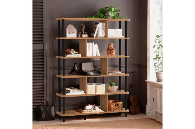 Andifli Bokhylla 120x168,5 cm - Svart - Förvaring - Hylla - Bokhylla