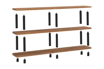 Andifli Bokhylla 150x74,9 cm - Svart - Förvaring - Hylla - Bokhylla