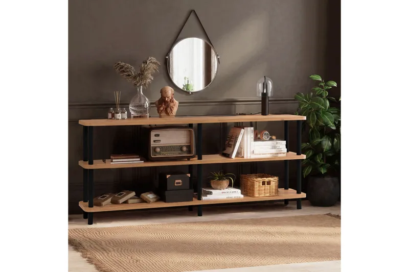 Andifli Bokhylla 180x74,9 cm - Svart - Förvaring - Hylla - Bokhylla