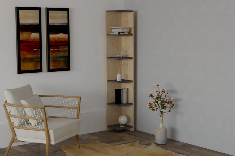 Andifli Bokhylla 25x160 cm - Blå - Förvaring - Hylla - Bokhylla