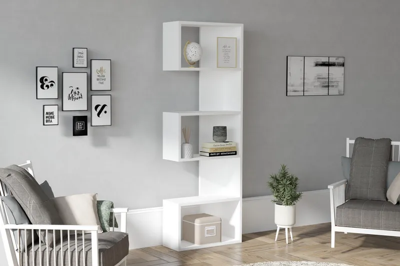 Andifli Bokhylla 52x150 cm - Vit - Förvaring - Hylla - Bokhylla