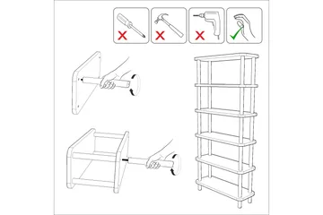 Andifli Bokhylla 80x168,5 cm - Grön - Förvaring - Hylla - Bokhylla
