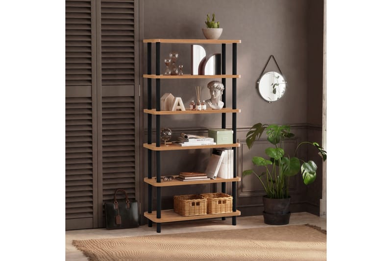 Andifli Bokhylla 80x168,5 cm - Svart - Förvaring - Hylla - Bokhylla