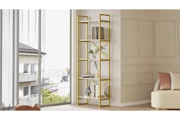 Aobrey Bokhylla 58 cm - Marmor/Guld - Förvaring - Hylla - Bokhylla