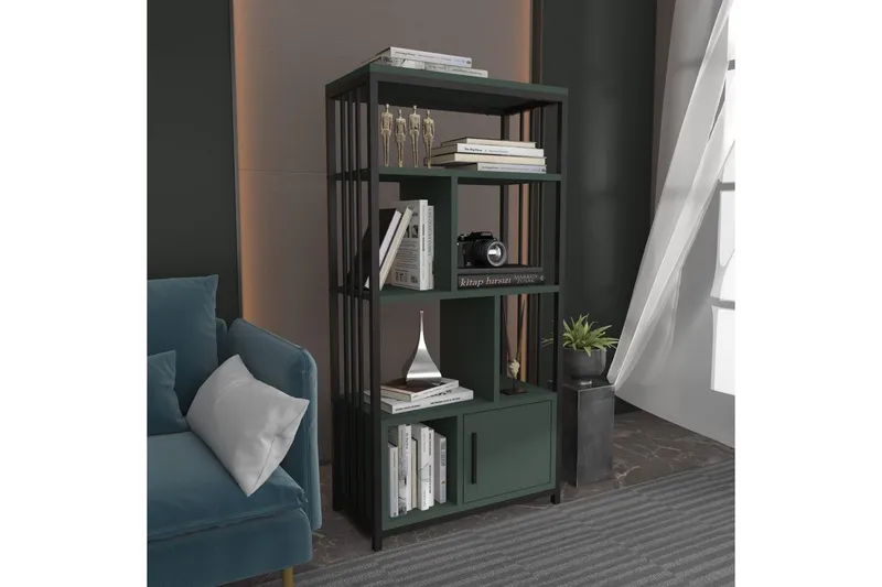 Bokhylla Arven Svart / Grön - Svart / Grön - Förvaring - Hylla - Bokhylla