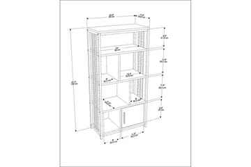 Bokhylla Arven Svart / Grön - Svart / Grön - Förvaring - Hylla - Bokhylla