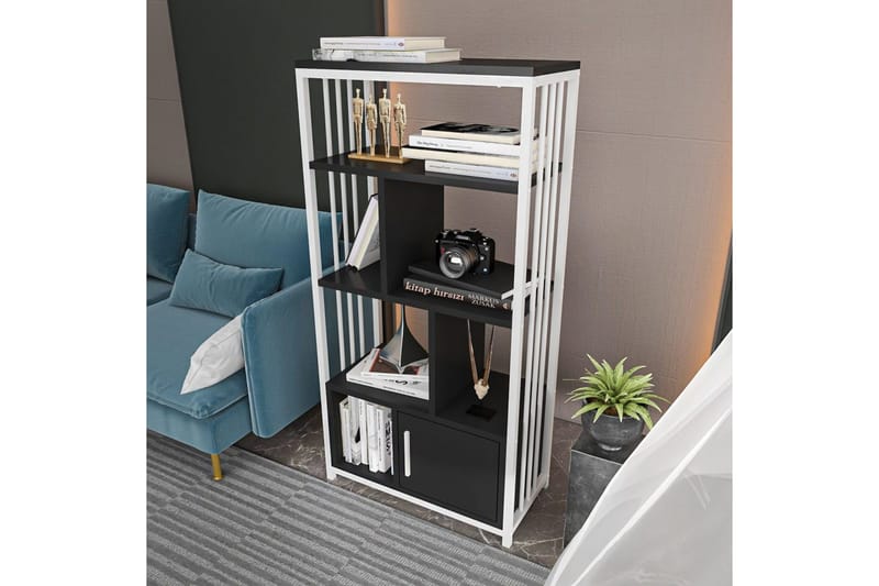 Bokhylla Arven Svart / Vit - Svart / Vit - Förvaring - Hylla - Bokhylla