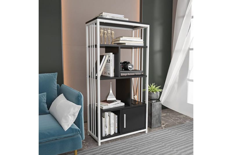 Bokhylla Arven Svart / Vit - Svart / Vit - Förvaring - Hylla - Bokhylla