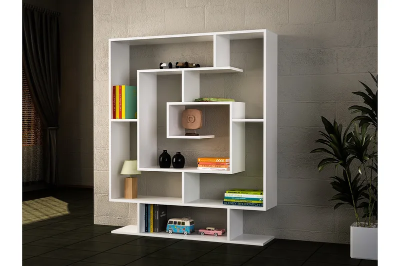 Asillane Bokhylla Labyrint - Vit - Förvaring - Hylla - Bokhylla
