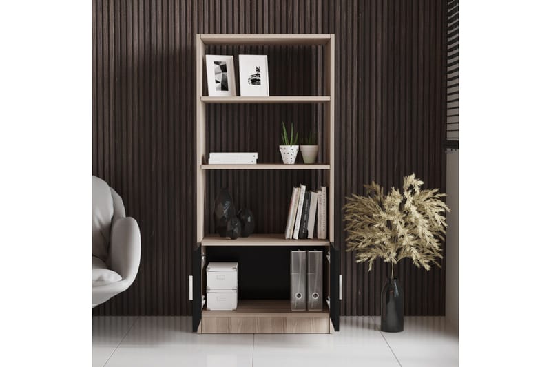 Barrock Bokhylla 38x64 cm - Natur/Svart - Förvaring - Hylla - Bokhylla