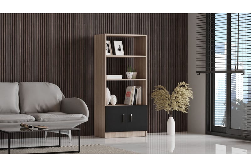 Barrock Bokhylla 38x64 cm - Natur/Svart - Förvaring - Hylla - Bokhylla