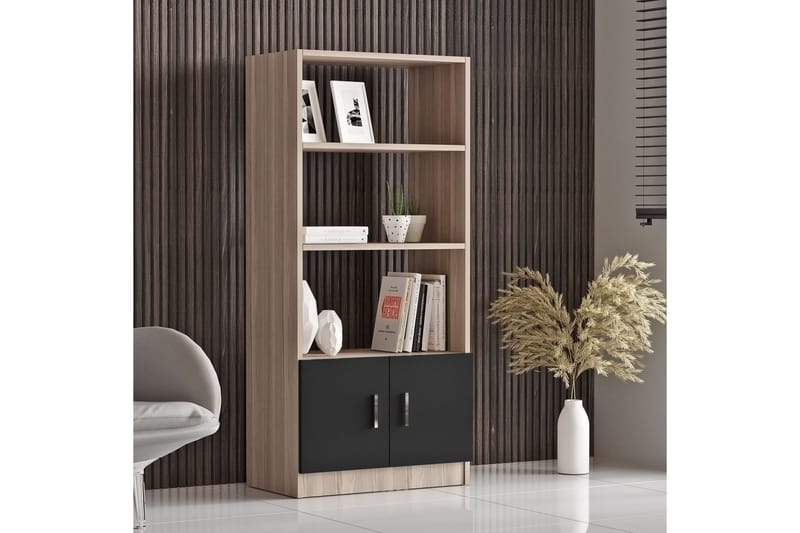 Barrock Bokhylla 38x64 cm - Natur/Svart - Förvaring - Hylla - Bokhylla