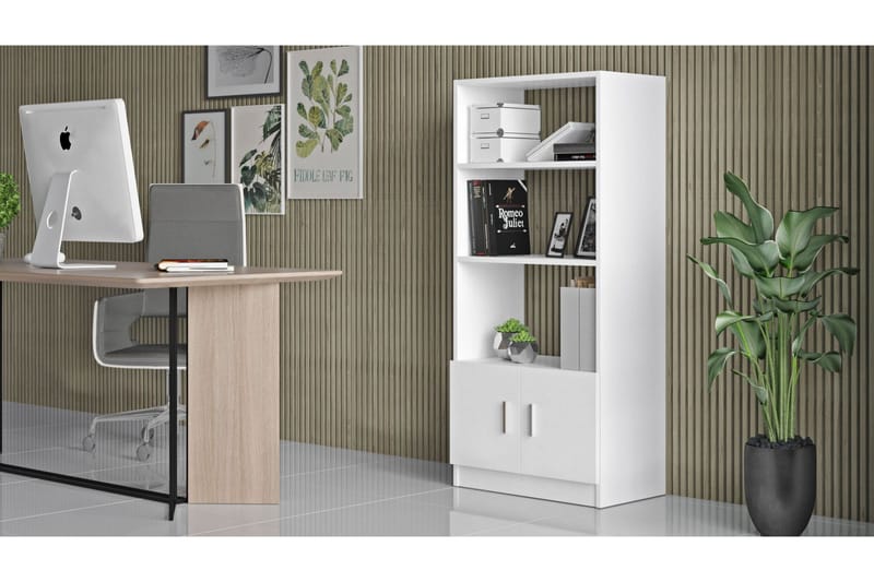 Barrock Bokhylla 38x64 cm - Vit - Förvaring - Hylla - Bokhylla