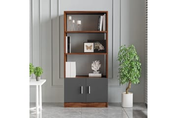 Barrock Bokhylla 63,6 cm i Trä med Teakutseende - Teak|Antracit - Förvaring - Hylla - Bokhylla