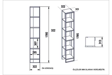 Bascle Bokhylla 32 cm - Guld|Vit - Förvaring - Hylla - Bokhylla
