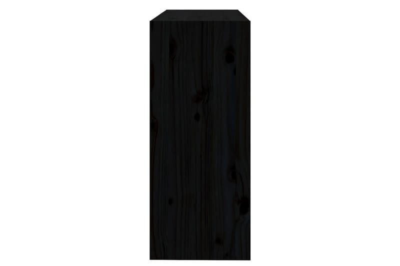 beBasic Bokhylla/rumsavdelare svart 80x30x71,5 cm massiv furu - Black - Bokhylla