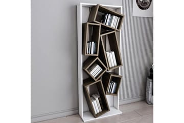 Bokhylla Bloemendal vit / valnöt - Brun/Vit - Förvaring - Hylla - Bokhylla