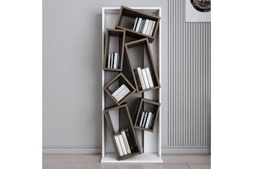 Bokhylla Bloemendal vit / valnöt - Brun/Vit - Förvaring - Hylla - Bokhylla