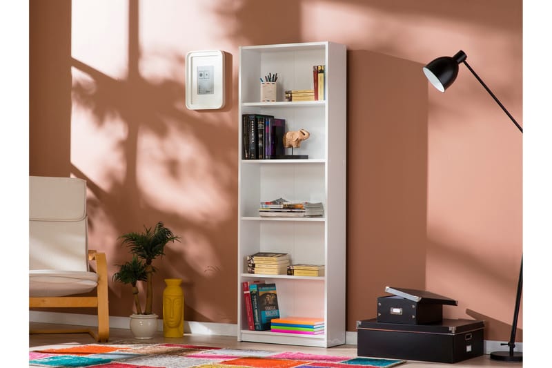 Bokhylla 170x58 cm - Vit - Förvaring - Hylla - Bokhylla