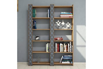 Bokhylla Amtorp 124 cm - Brun - Förvaring - Hylla - Bokhylla