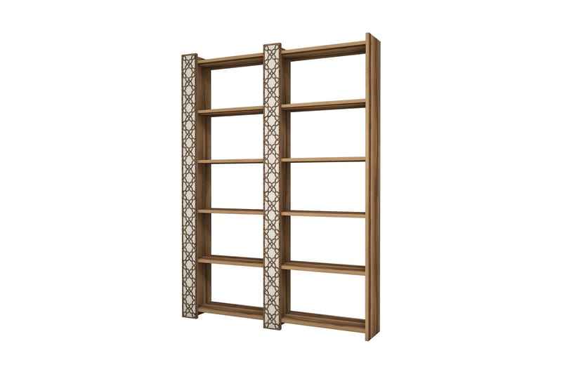 Bokhylla Amtorp 124 cm - Brun/Vit - Förvaring - Hylla - Bokhylla