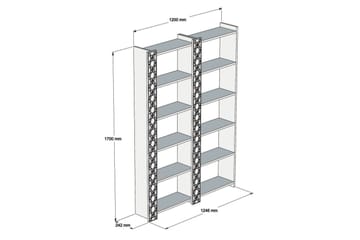Bokhylla Amtorp 124 cm - Mörkbrun - Förvaring - Hylla - Bokhylla