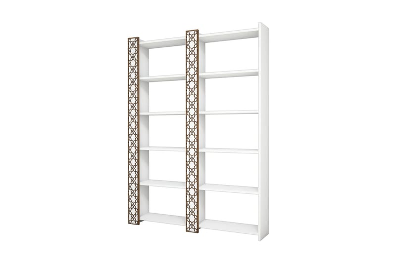 Bokhylla Amtorp 124 cm - Vit - Förvaring - Hylla - Bokhylla