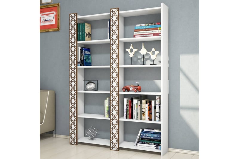 Bokhylla Amtorp 124 cm - Vit - Förvaring - Hylla - Bokhylla