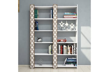Bokhylla Amtorp 124 cm - Vit - Förvaring - Hylla - Bokhylla