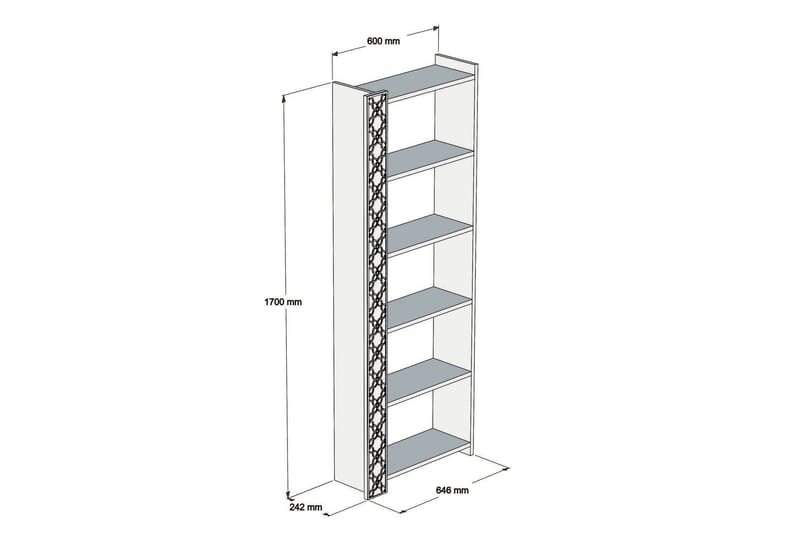 Bokhylla Amtorp 64 cm - Brun - Bokhylla